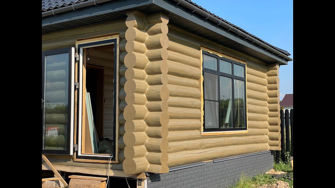 Отделка красивой бани 6х6м. Баня из рубленного бревна. смотреть онлайн