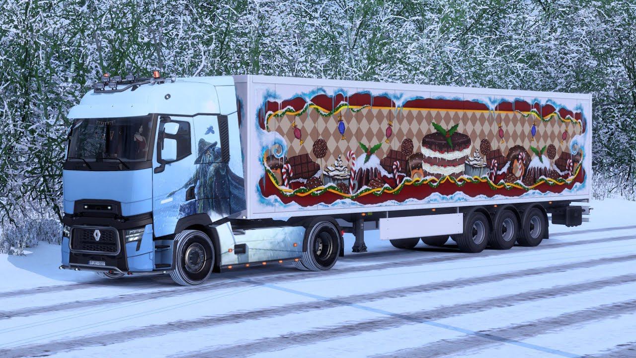 [ETS 2] Renault Evolution T_WinterLand Cristmass Delivery смотреть онлайн