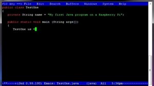 A first simple Java program on a Raspberry Pi