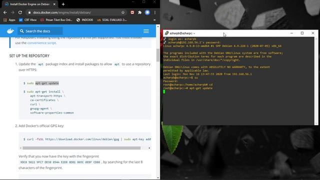INSTALASI DOCKER DI LINUX DEBIAN 9 смотреть онлайн