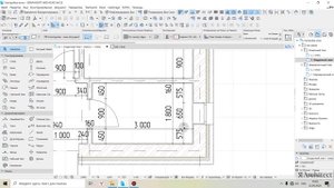 Кладочный план. Стены, размеры, оси. ArchiCAD 22. Урок №6