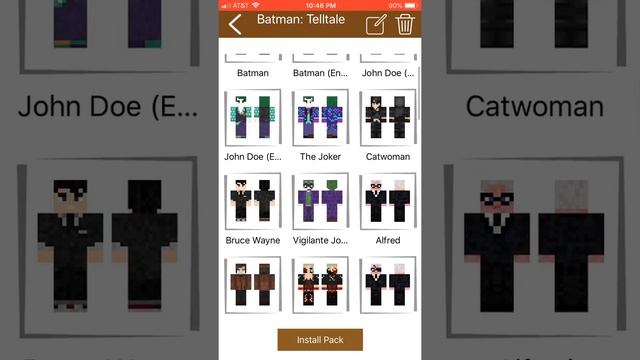 Batman Telltale Minecraft Skin Pack смотреть онлайн
