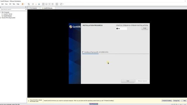 CentOS Stream 8 Linux Installation in VMWare Workstation 16 Pro смотреть онлайн