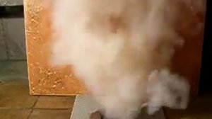 Горение смеси меди и нитрата аммония