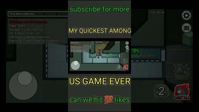 QUICKEST AMONG US GAME EVER | THE BEAST BOY GAMER