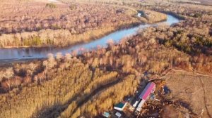 Сахалин, село Орлово, вечерний Поронай.