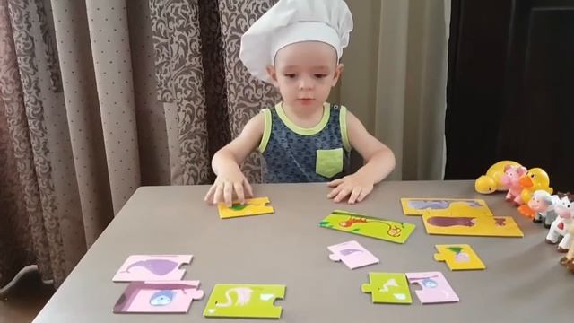 CHEF Davide Развивающий ПАЗЛ МАМА и МАЛЫШ смотреть онлайн
