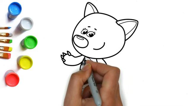 Как нарисовать лисичку из мультика Ми-ми-мишки, лёгкие, красивые и милые рисунки для детей и малыше смотреть онлайн