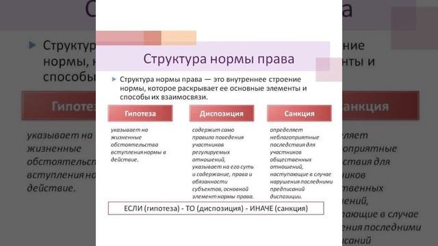 Юриспруденция: Структура нормы права/26.12.21