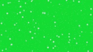 Метель на зелёном фоне (хромакей)