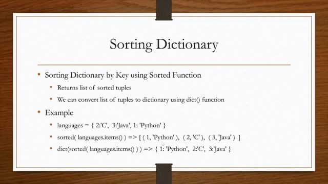 Python Full Course 51 Sorting Python Dictionary