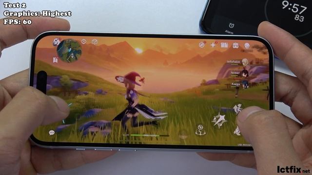 iPhone 15 Genshin Impact Gaming test | Apple A16 Bionic смотреть онлайн