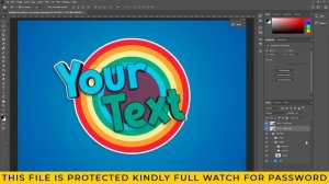 Full Editable 3D Text Effect Template In Photoshop Psd Free Vol.08 || Tutorial