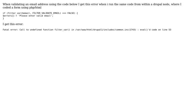 Drupal: Email Validation php смотреть онлайн