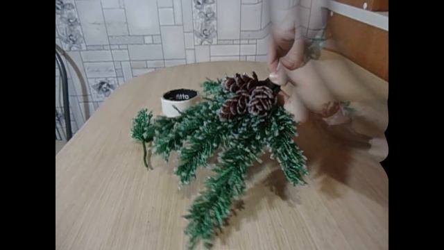 Новогодняя композиция из бисера / 2 часть. МК Бисероплетение для начинающих. DIY своими руками смотреть онлайн