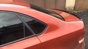 Спойлер лип на багажник VW Polo седан 2010-2019 (чёрный глянец)