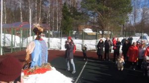 Сжигание чучела  на масленицу в Ушково