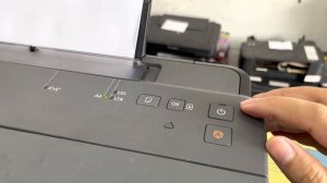 Canon G1020 Deep Cleaning | Cartridge test print nozzle check