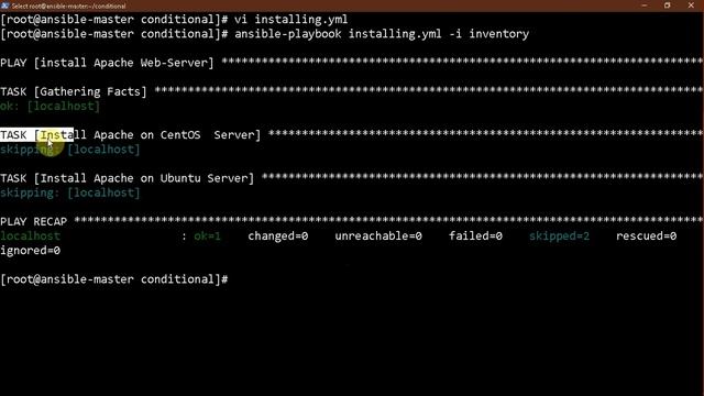 Ansible-Conditional tasks| part - 20