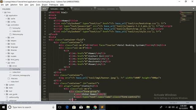 hotel management system project in php (codeigniter project tutorial with ajax) Part 3
