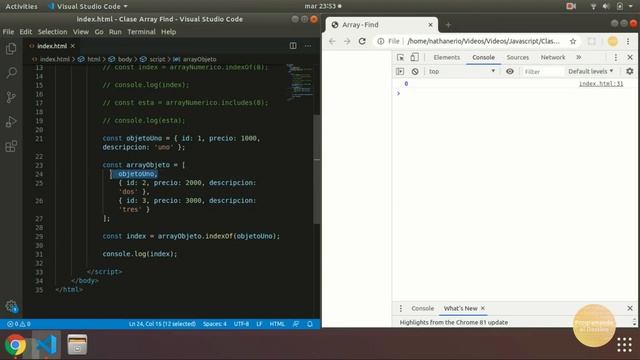 Curso Javascript - Find Object en Array [INDEXOF, INCLUDES, FIND, FINDINDEX]