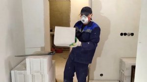 Кладка стены из Газобетона 300/250/625 мм