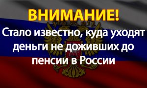 Стало известно, куда уходят деньги не доживших до пенсии в России