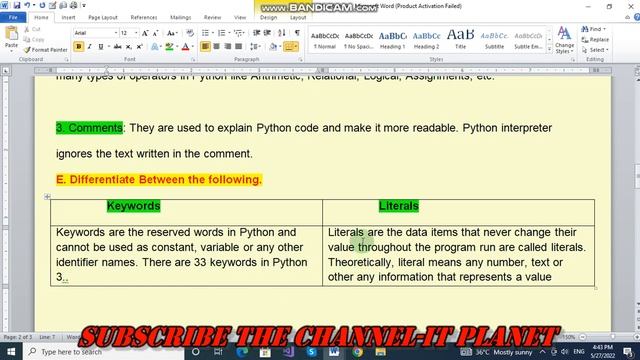 CLASS 6 CH-9: PYTHON INTRODUCTION -EXERCISE SOLUTION