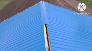 Крыша из профнастила,фронтоны готовы.
