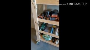 Разборный стеллаж на колёсах или как можно организовать рабочее место