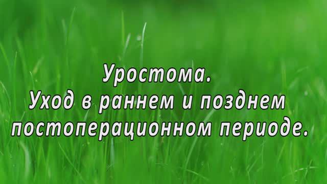 Уростома. Уход в раннем и позднем постоперационном периоде.