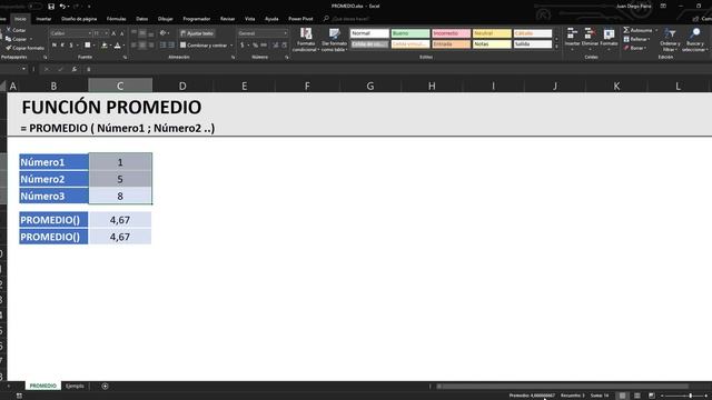 Función PROMEDIO - Modo Excel 2016 смотреть онлайн