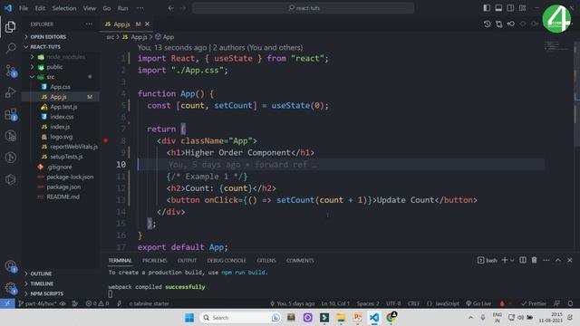 React Tutorial In Hindi #46: React Higher Order Component | React JS Tutorial For Beginners | React смотреть онлайн