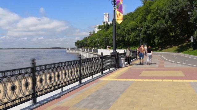 Высокий Амур. Набережная и стадион Ленина. Хабаровск