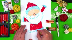 Счастливый ДЕД МОРОЗ рисуем для детей