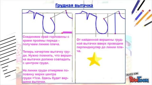 Построение выкройки платья
