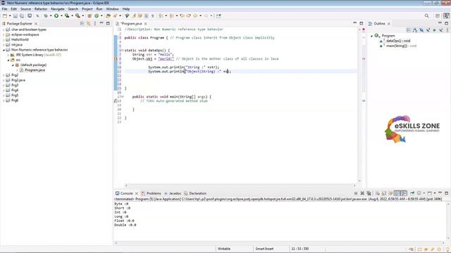JAVA - Lecture 12 Non Numeric Reference Types