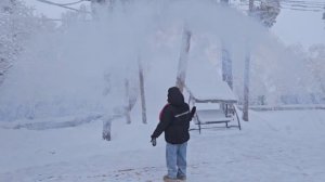 Внучка Соня попробовала северный фейерверк