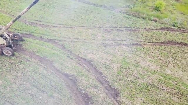 Кадры боевой работы артиллерийских подразделений 1-го армейского корпуса народной милиции ДНР