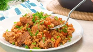 Перловку нужно НЕ ВАРИТЬ, а ЖАРИТЬ! ПЕРЛОВАЯ КАША С МЯСОМ НА СКОВОРОДЕ. Вся СЕМЬЯ ОБОЖАЕТ это БЛЮДО!