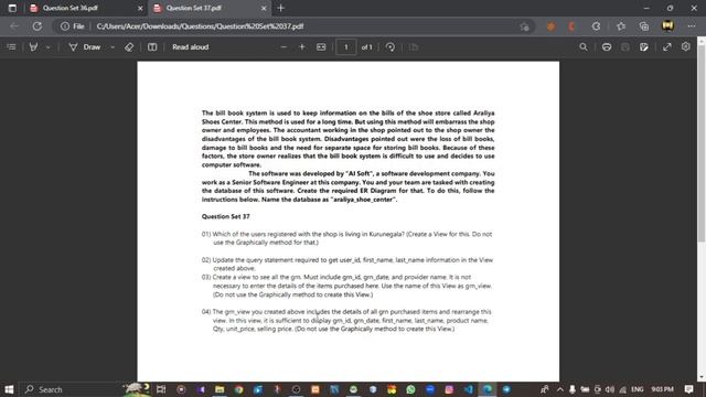 Database Task 37 | 1st Year | Semester 01 | Java Institute | смотреть онлайн