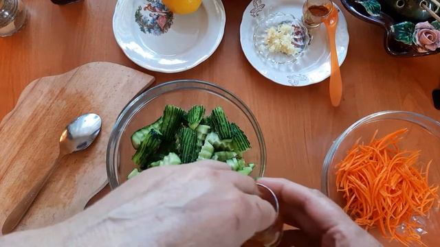 ❤ОГУРЦЫ ПО-КОРЕЙСКИ С МОРКОВЬЮ И КУНЖУТОМ!!!!!БЫСТРО И ОЧЕНЬ ВКУСНО!!!!!#салат#огурцыпокорейски