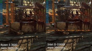 Тест Ryzen 5 3600 против Intel i5-10400f в играх GTX1080