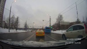 Driving in Moscow city: Щукино - Южное Тушино - Покровское-Стрешнево 31/01/2021 (timelapse 4x)