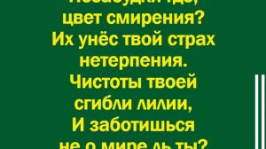 Мой духовный сад, как запущен ты