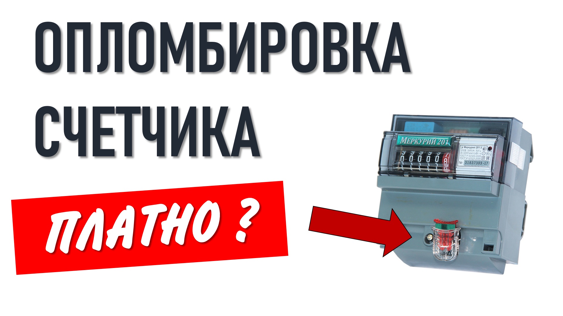 Опломбировка счетчика за деньги