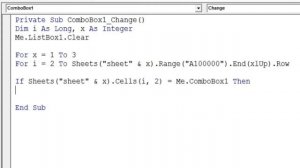 Multiple Worksheet Search by combobox excel VBA