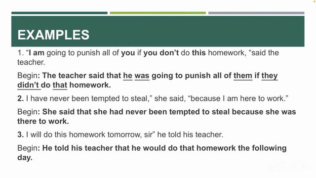 DIRECT AND REPORTED SPEECH смотреть онлайн