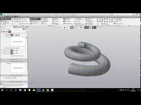 Компас 3D v17. Конус по спирали.