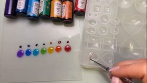 Мастер-класс: серьги с радугой из эпоксидной UV смолы. DIY UV resin rainbow heart earrings